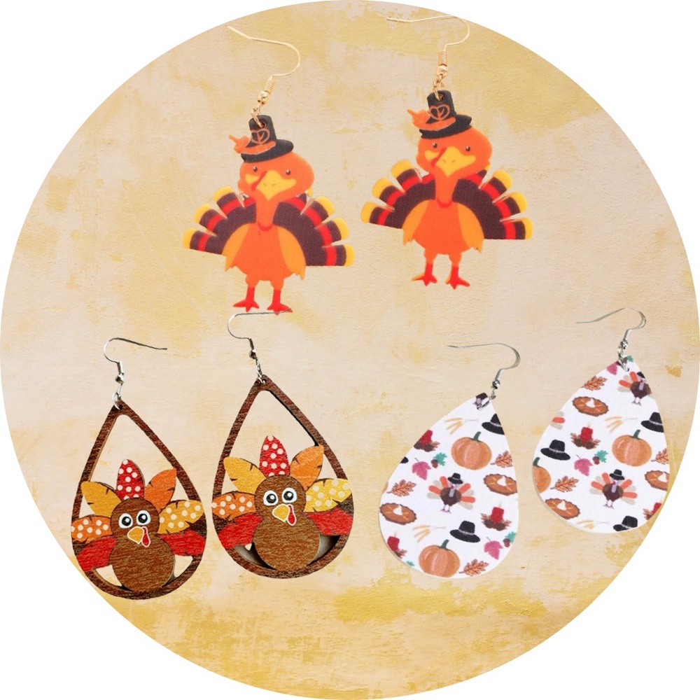 Eat, drink and Be Fashionably Festive Thanksgiving Earrings